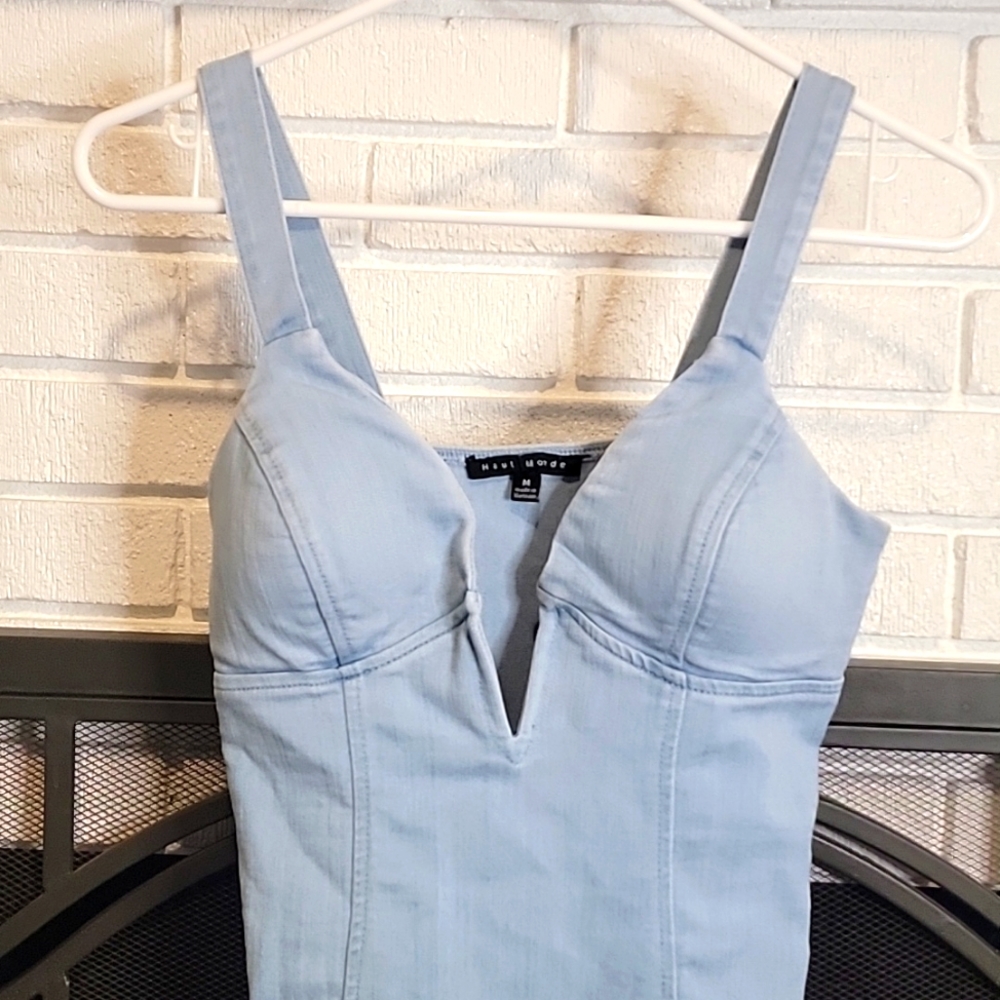 Haute Monde Jean Bodysuit Size M